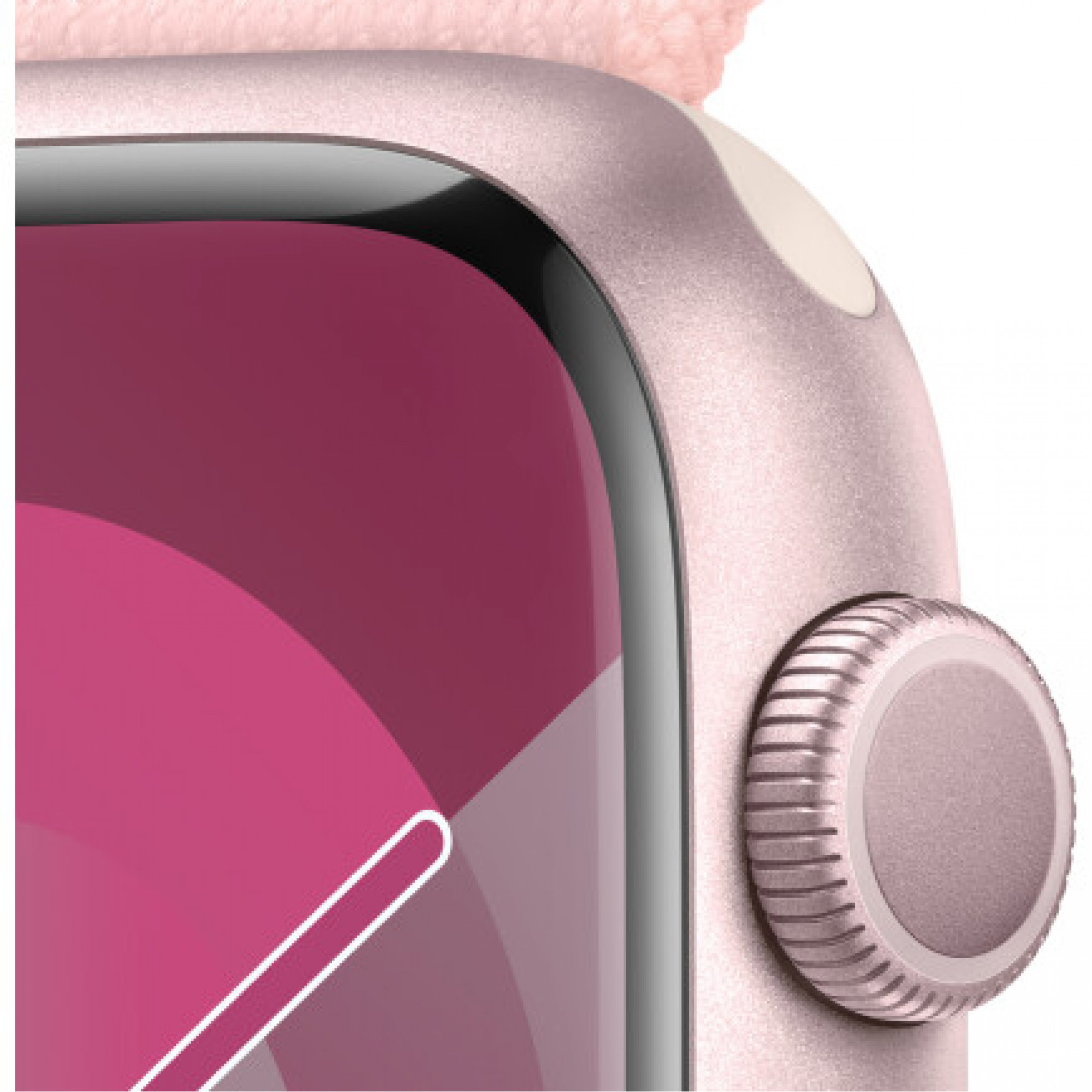 Apple Watch Series 9 GPS 45mm Pink Aluminum Case with Light Pink Sport Loop (MR9J3)